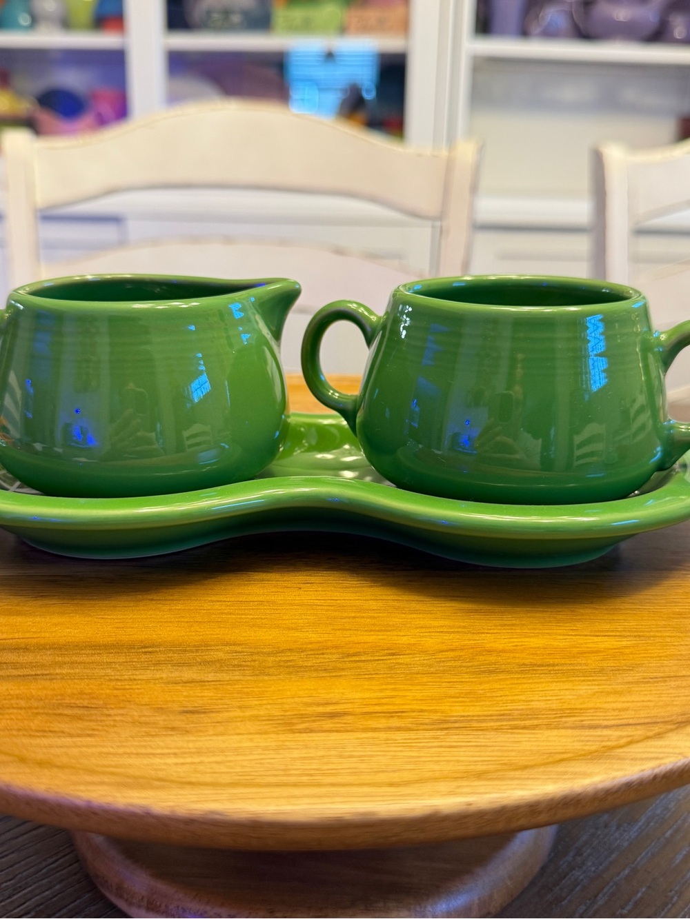 Fiesta Shamrock Sugar and Creamer set